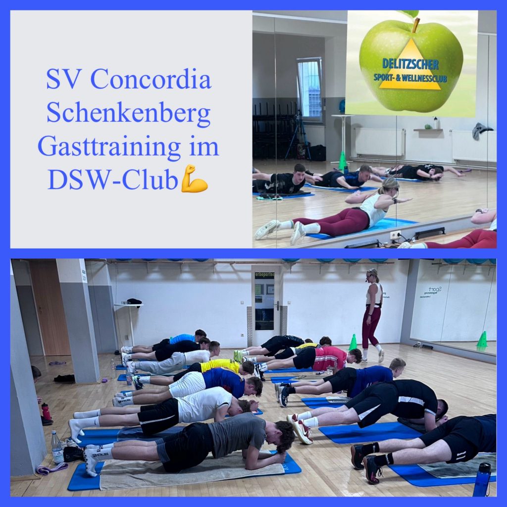Gasttraining der B-Jugend des SV Concordia Schenkenberg im DSW-Club mit Kraft- und Core-Übungen