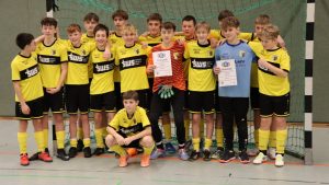 C1 des SV Concordia Schenkenberg nach dem Turniersieg bei der Hallenkreismeisterschaft Vorrunde der C-Jugend