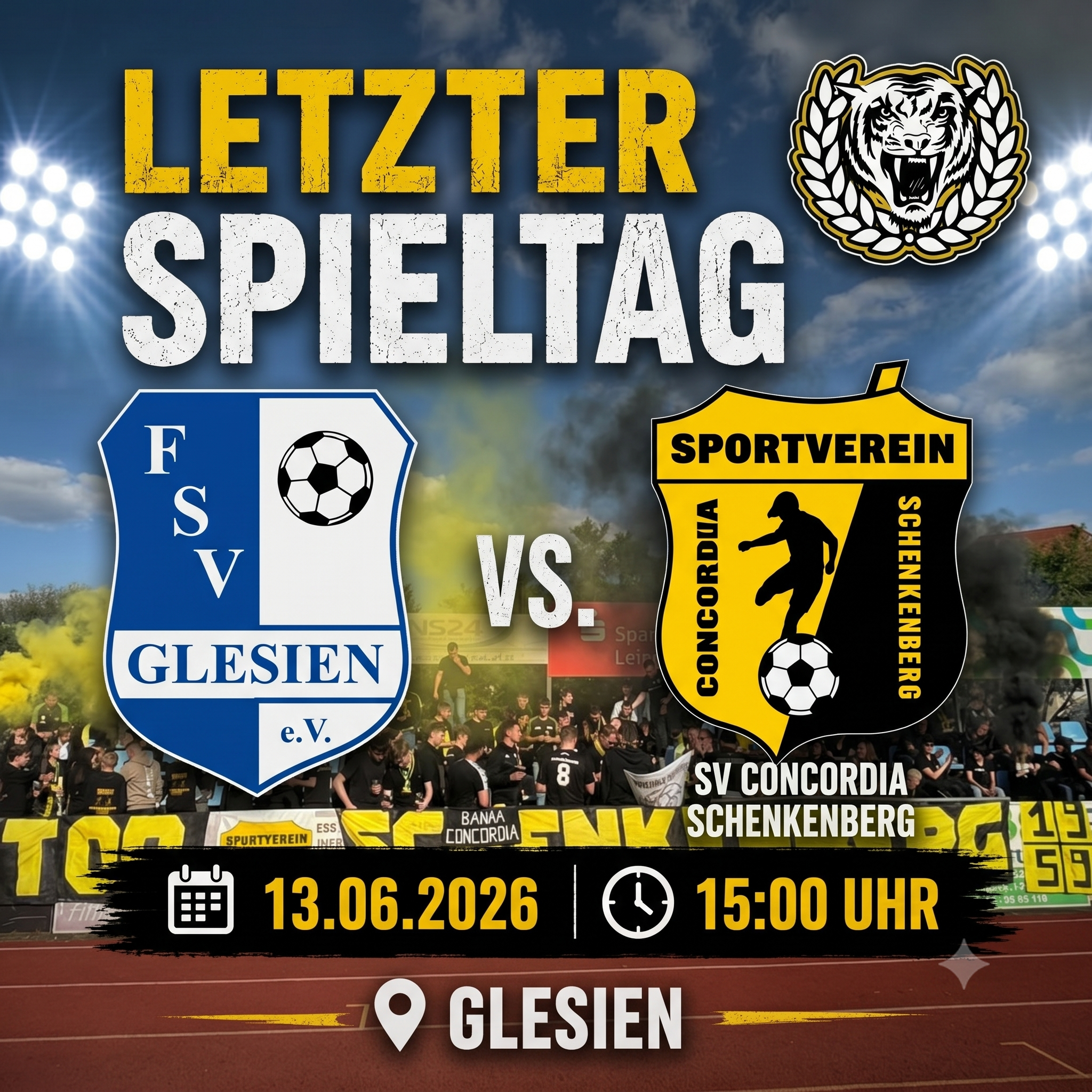 Concordia Schenkenberg Auswärtsfahrt Glesien – FSV Glesien vs. SV Concordia Schenkenberg, 13.06.2026 um 15 Uh